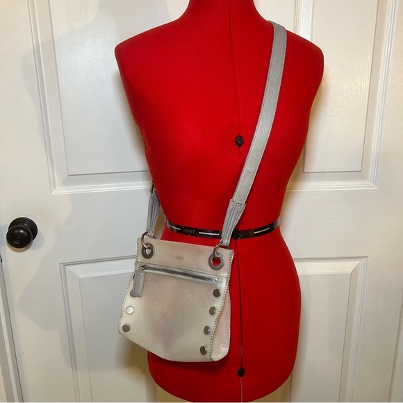 Hanmitt Tony Small Semi Clear PVC Crossbody, Paved Gray Leather Strap - Picture 2 of 7